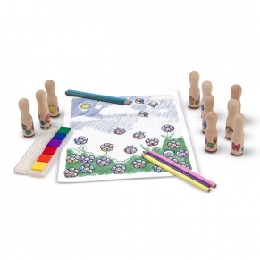 Melissa&Doug щастливи дръжки - Дървени печати 